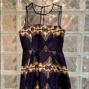 Beautiful AX Paris Jacquard Dress Size 12